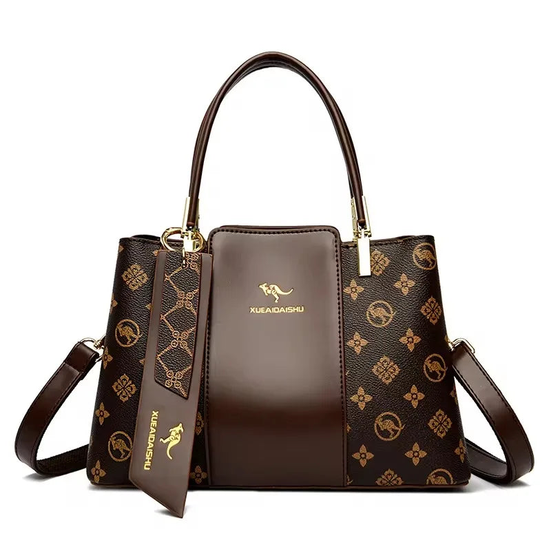 Vintage PU Leather Tote - Women's Large-Capacity Shoulder Bag for Daily Wear Handbags The