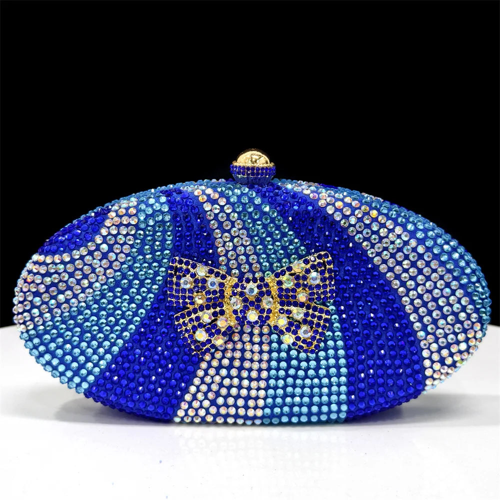 Rhinestone Handle Evening Bag - Women's Sparkling Bridal Purse for Weddings Handbags The