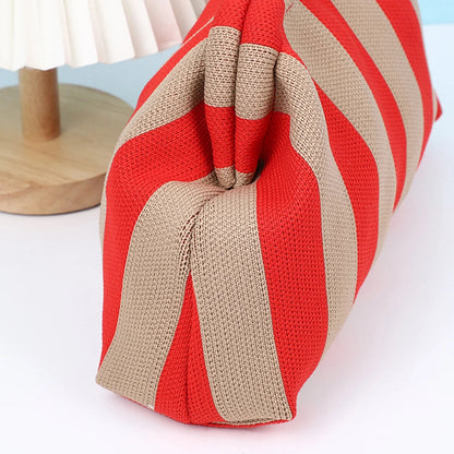 Woven Crochet Dumpling Clutch - Women's Beach & Casual Summer Purse Handbags The