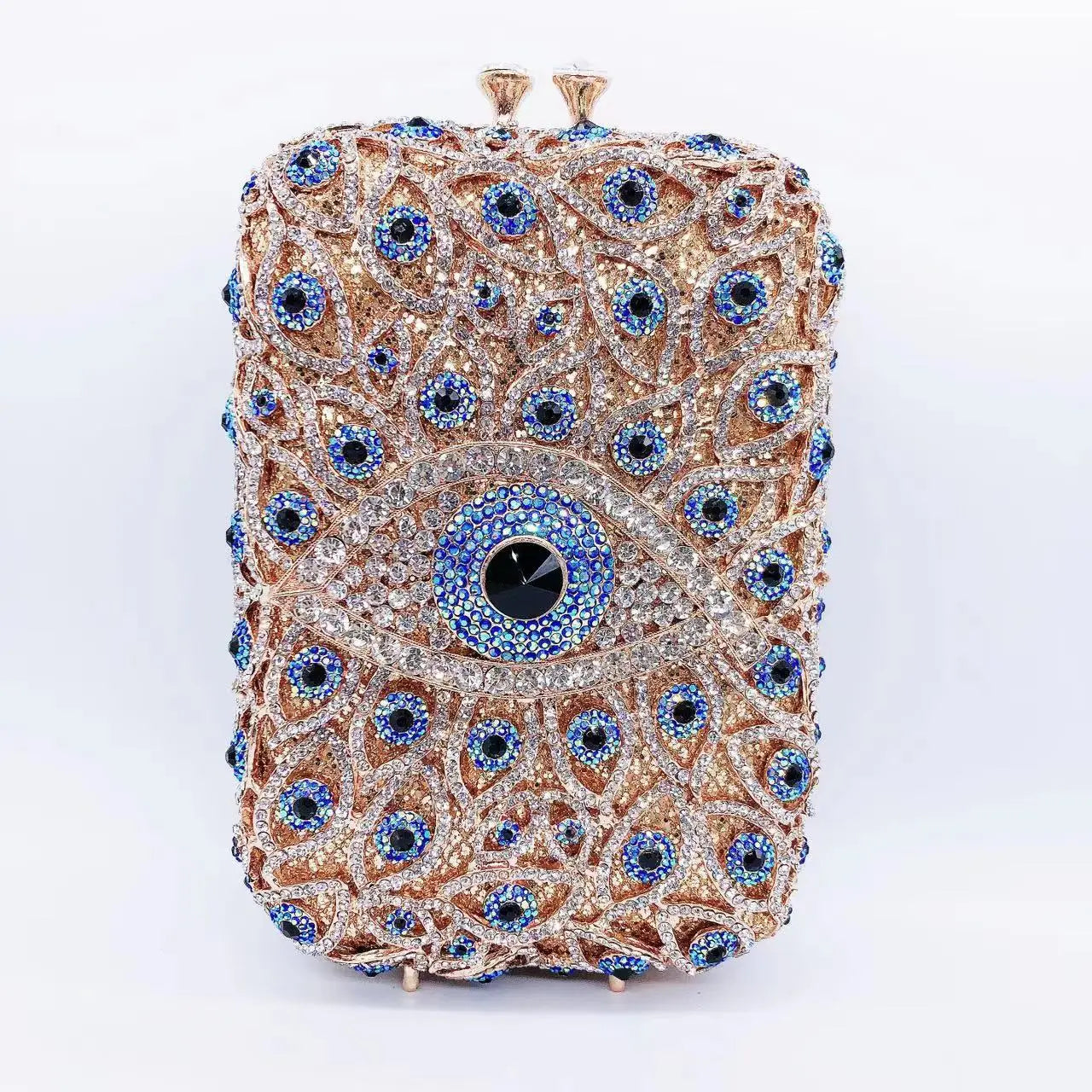 Rhinestone Banquet Clutch Bag - Women's Crystal Evening Purse Handbags The
