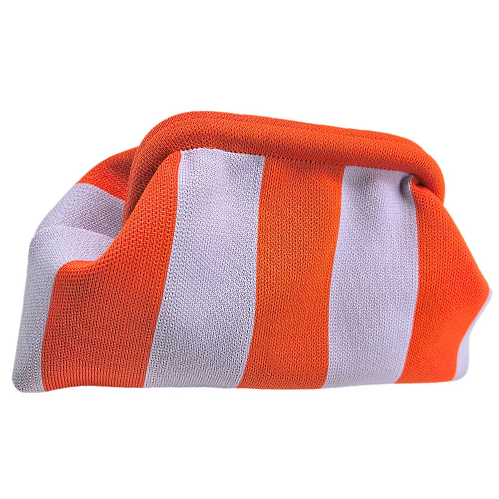 Woven Crochet Dumpling Clutch - Women's Beach & Casual Summer Purse Handbags The