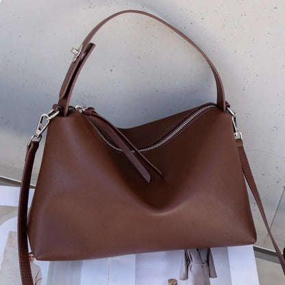 Suede Boston Tote - Women's Soft Crossbody Handbag for Autumn & Winter Handbags The