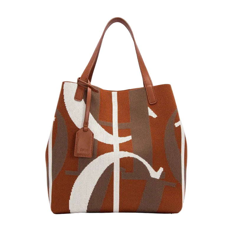 Handcrafted Woven Bucket Handbag - Women's Large-Capacity Solid Color Shoulder Bag Handbags The