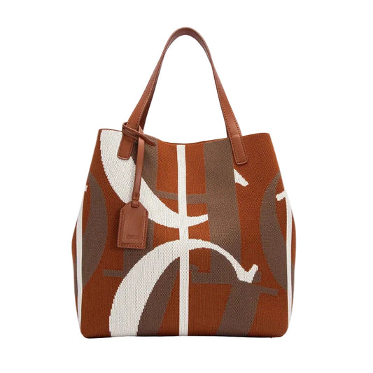 Handcrafted Woven Bucket Handbag - Women's Large-Capacity Solid Color Shoulder Bag Handbags The