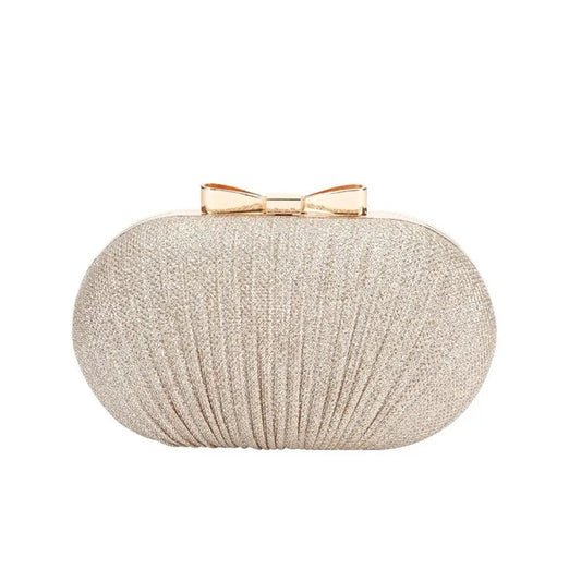 Beaded Egg Shape Evening Bag - Women's Rhinestone Bridal Clutch Handbags The