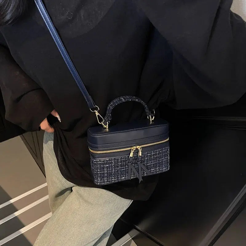 Lightweight Square Box Crossbody Bag - Women's Portable Everyday Handbag Handbags The