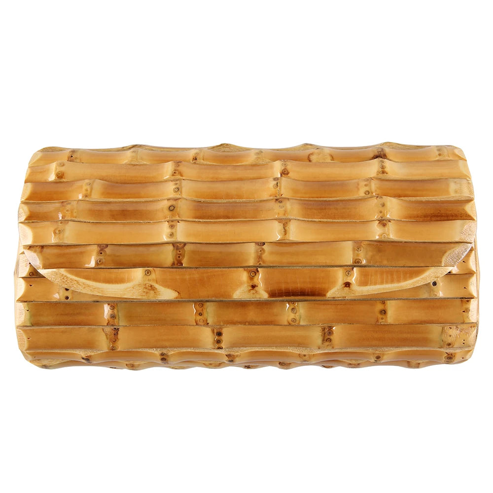 Bamboo Root Clutch - Women's Handmade Vintage Evening Purse for Parties Handbags The