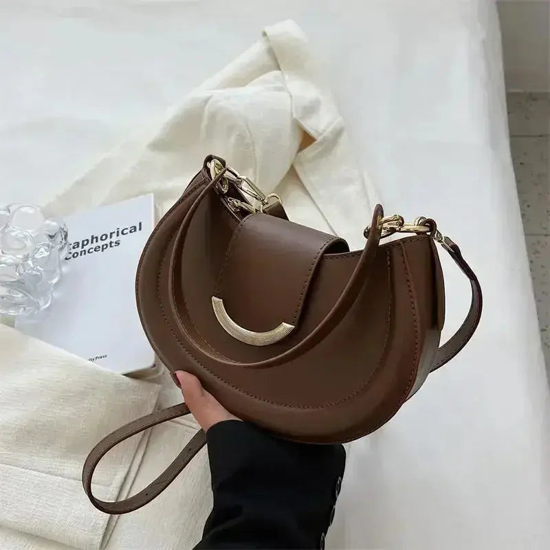 Small Underarm Bucket Bag - Women's PU Leather Shoulder & Crossbody Handbag Handbags The