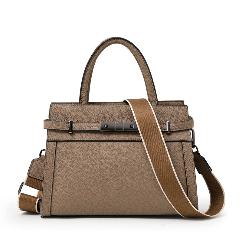 First Layer Cowhide Tote - Women's Genuine Leather Work Bag for Everyday Elegance Handbags The
