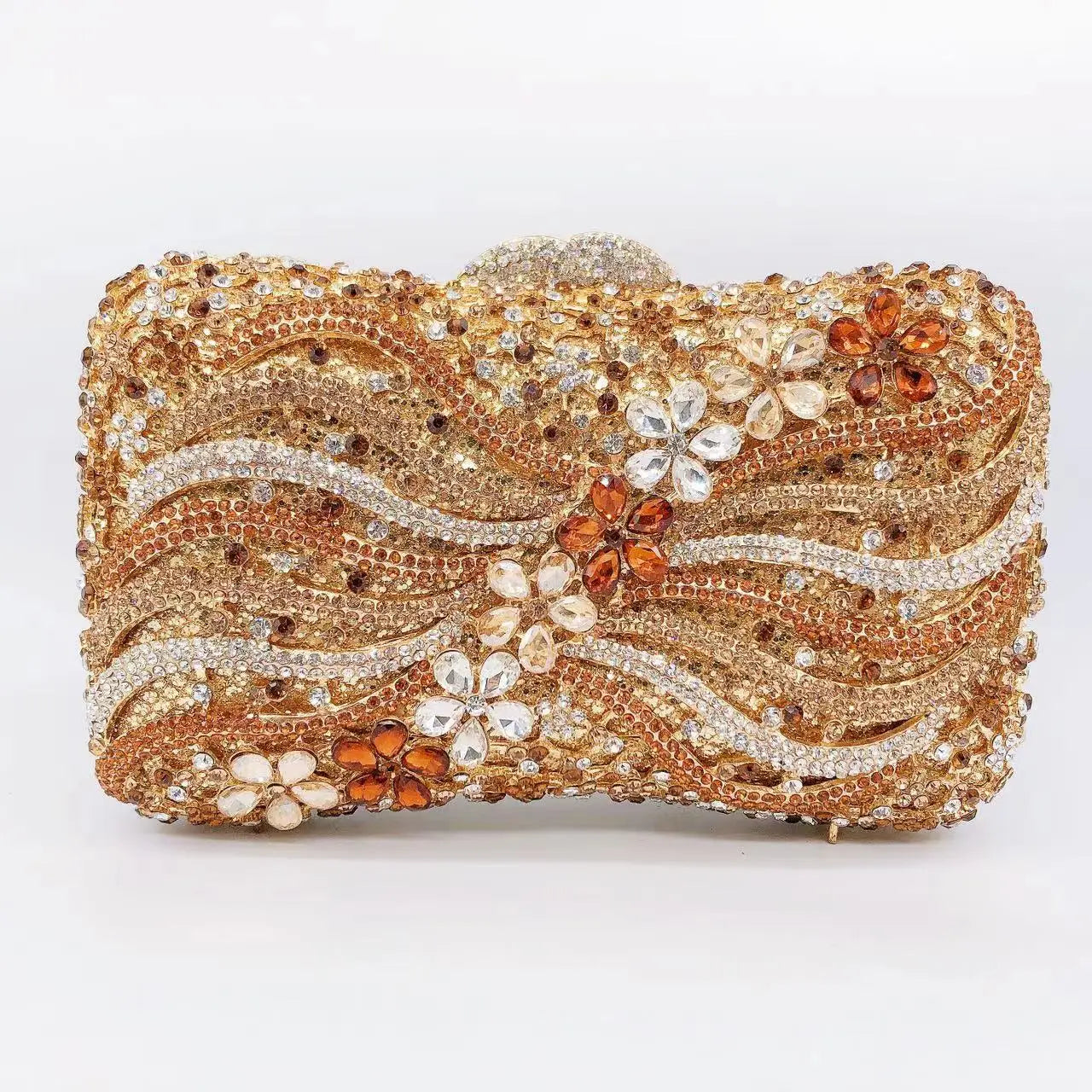 Rhinestone Banquet Clutch Bag - Women's Crystal Evening Purse Handbags The
