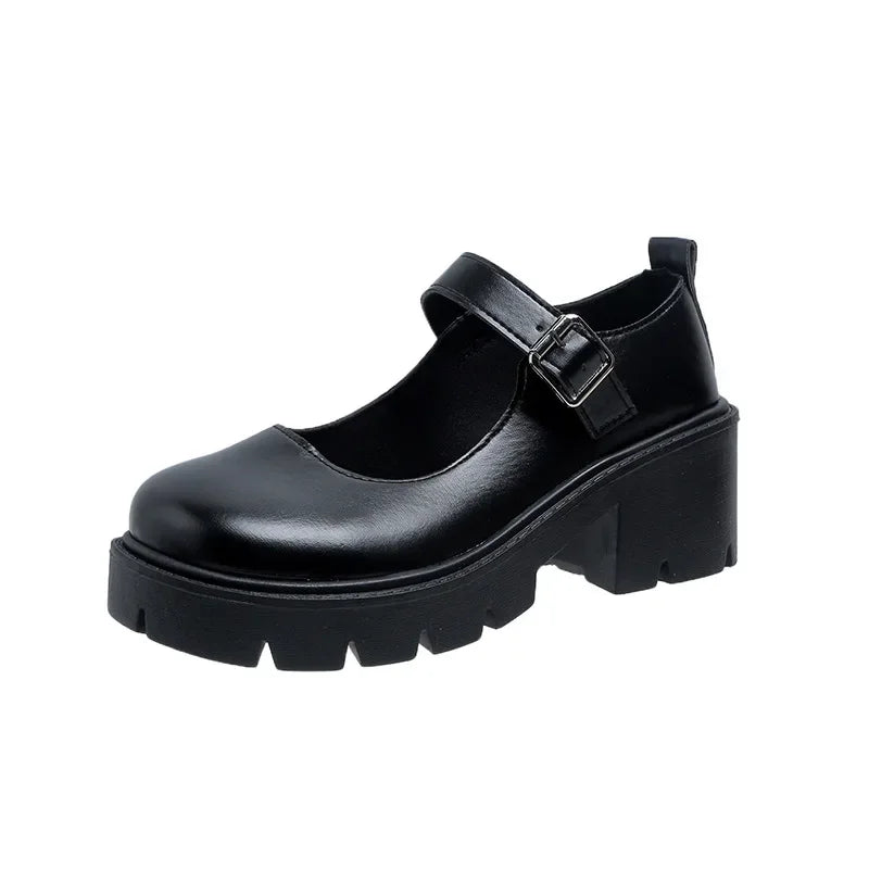 Vintage Platform Mary Jane Pumps - Women's Japanese Style Heels Handbags The