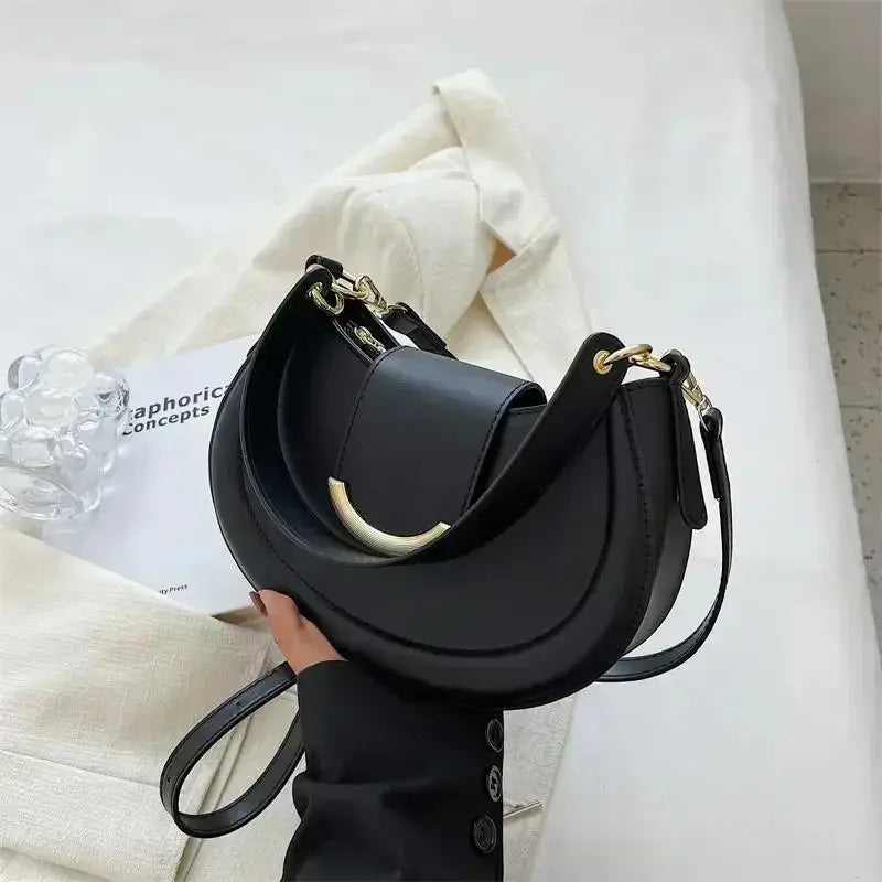 Small Underarm Bucket Bag - Women's PU Leather Shoulder & Crossbody Handbag Handbags The