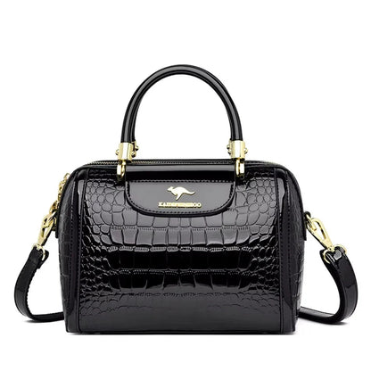 Vintage PU Leather Tote - Women's Large-Capacity Shoulder Bag for Daily Wear Handbags The