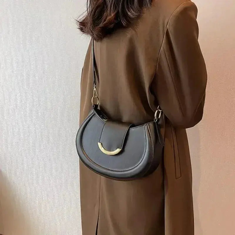 Small Underarm Bucket Bag - Women's PU Leather Shoulder & Crossbody Handbag Handbags The