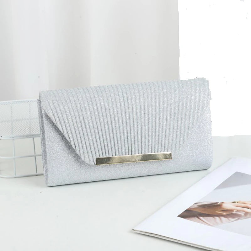 Elegant Chain Dinner Clutch - Women's Bridal & Bridesmaid Evening Bag Handbags The