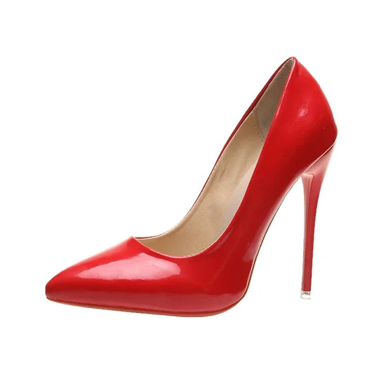 Pointed-Toe 12CM Stiletto Pumps - Women's Dress for Weddings - Handbags The