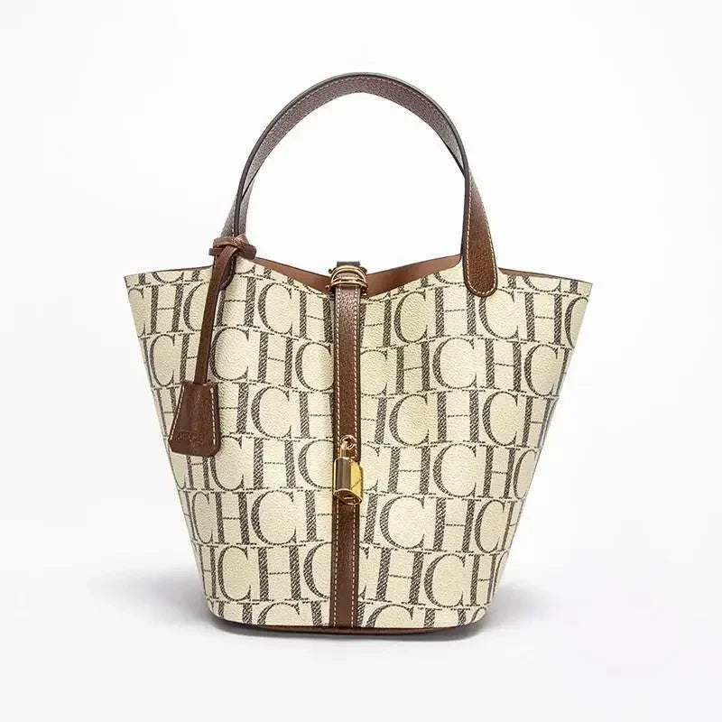 Letter Print Bucket Bag - Women's Large-Capacity Shoulder Handbag for Travel Handbags The