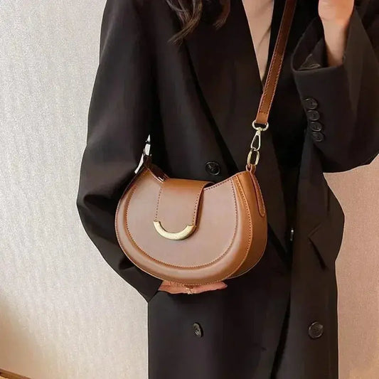 Small Underarm Bucket Bag - Women's PU Leather Shoulder & Crossbody Handbag Handbags The