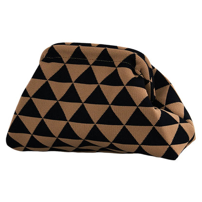 Woven Crochet Dumpling Clutch - Women's Beach & Casual Summer Purse Handbags The