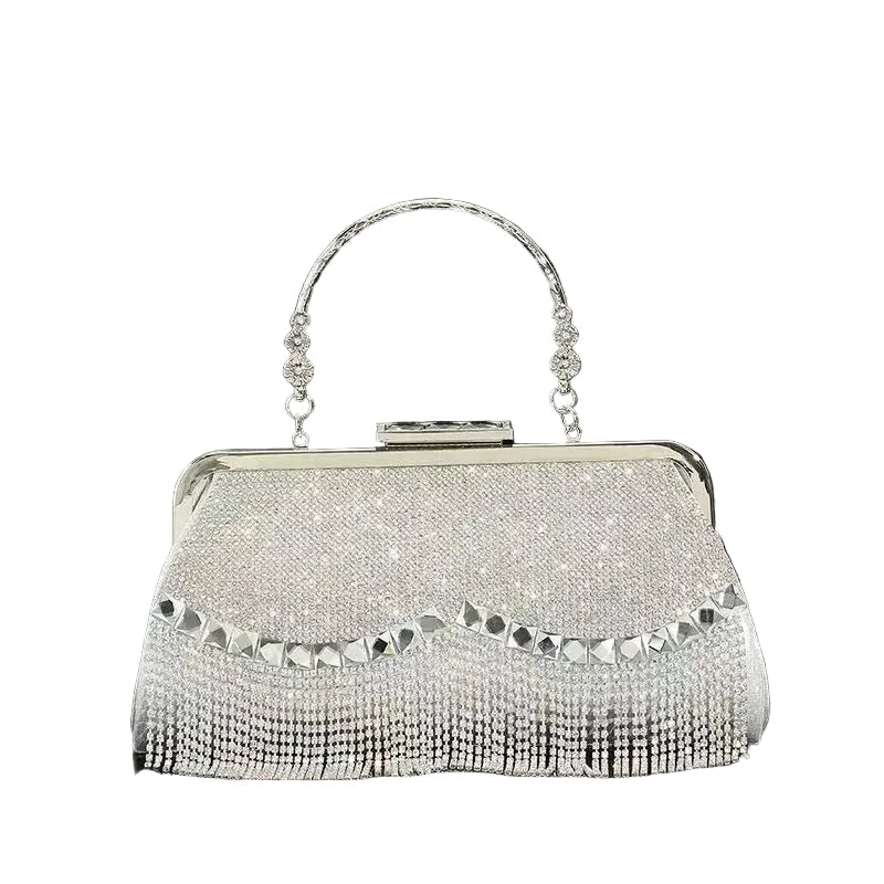 Diamond Minaudiere Clutch - Women's Luxury Evening Bag for Weddings & Banquets Handbags The