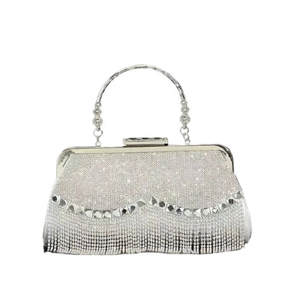 Diamond Minaudiere Clutch - Women's Luxury Evening Bag for Weddings & Banquets Handbags The