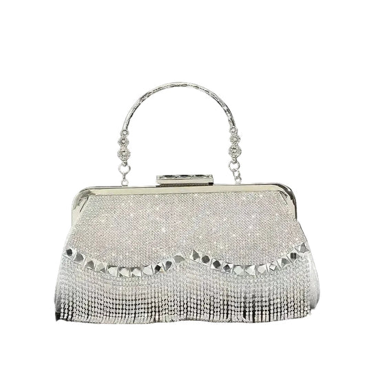 Diamond Minaudiere Clutch - Women's Luxury Evening Bag for Weddings & Banquets Handbags The