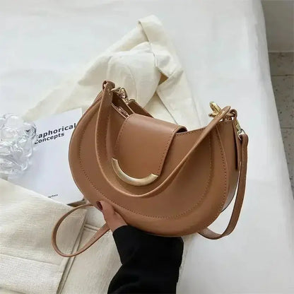 Small Underarm Bucket Bag - Women's PU Leather Shoulder & Crossbody Handbag Handbags The