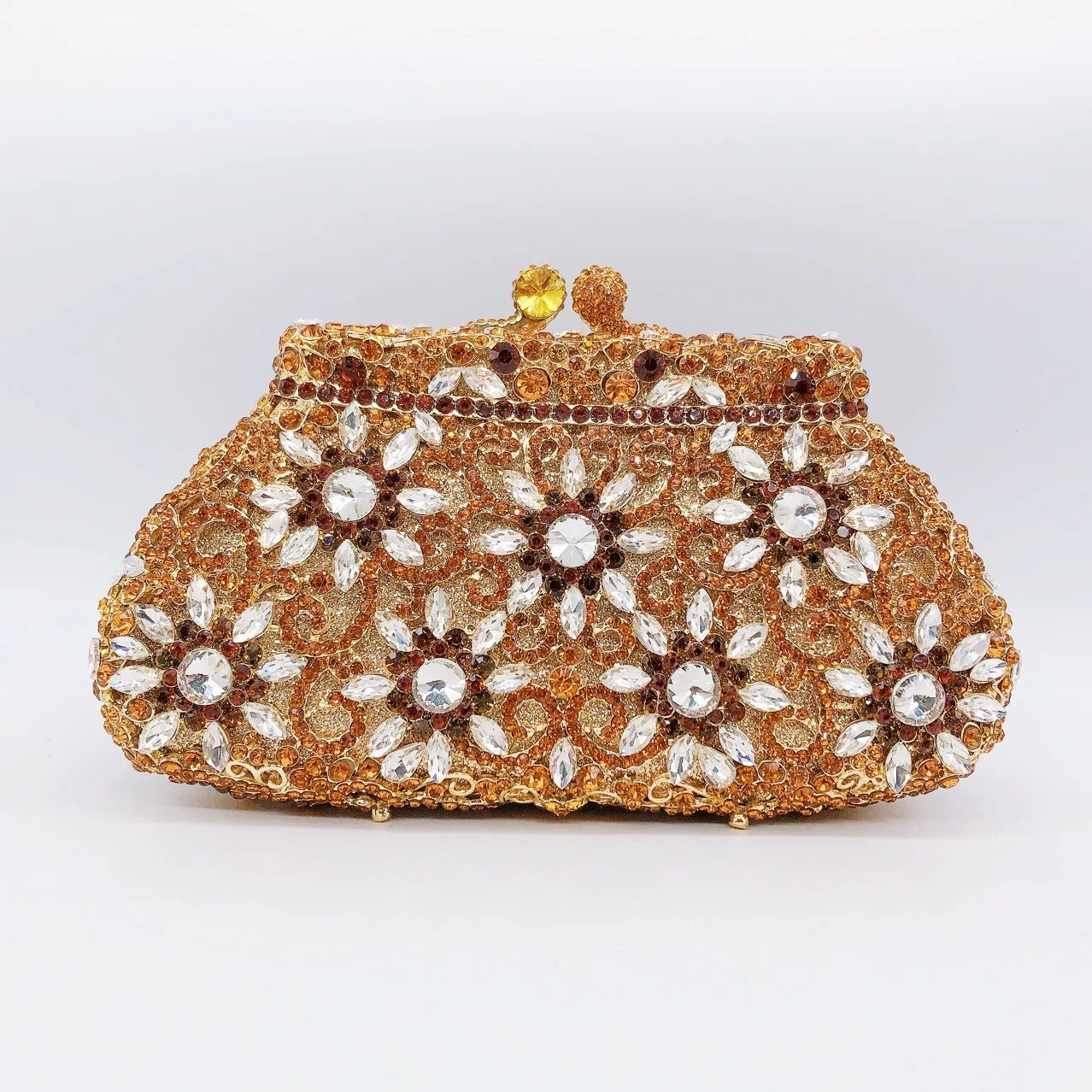 Rhinestone Banquet Clutch Bag - Women's Crystal Evening Purse Handbags The
