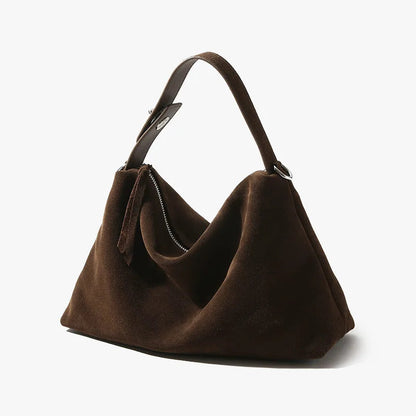 Suede Boston Tote - Women's Soft Crossbody Handbag for Autumn & Winter Handbags The