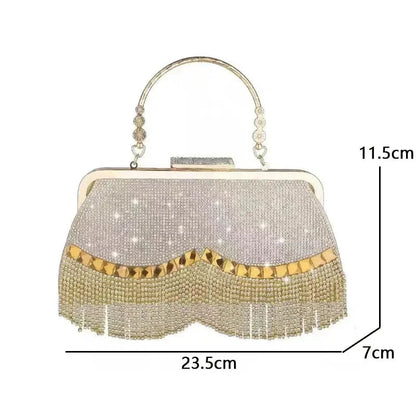 Diamond Minaudiere Clutch - Women's Luxury Evening Bag for Weddings & Banquets Handbags The