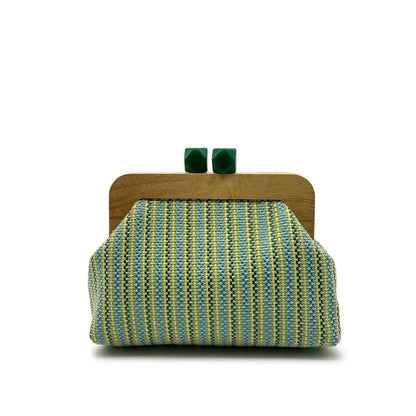 Striped PP Straw Shell Bag - Women's Summer Crossbody Purse for Beach Days Handbags The