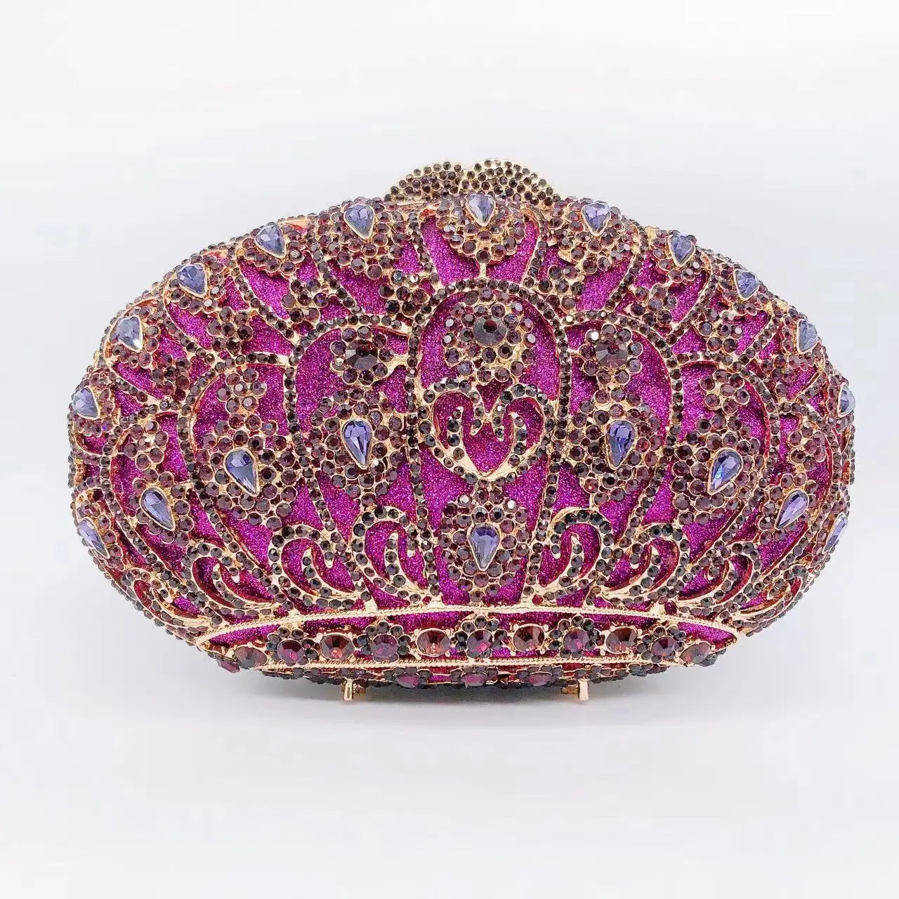 Rhinestone Banquet Clutch Bag - Women's Crystal Evening Purse Handbags The