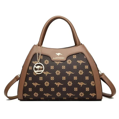 Printed Large-Capacity Tote Bag - Women's Soft Leather Shoulder & Crossbody Purse Handbags The