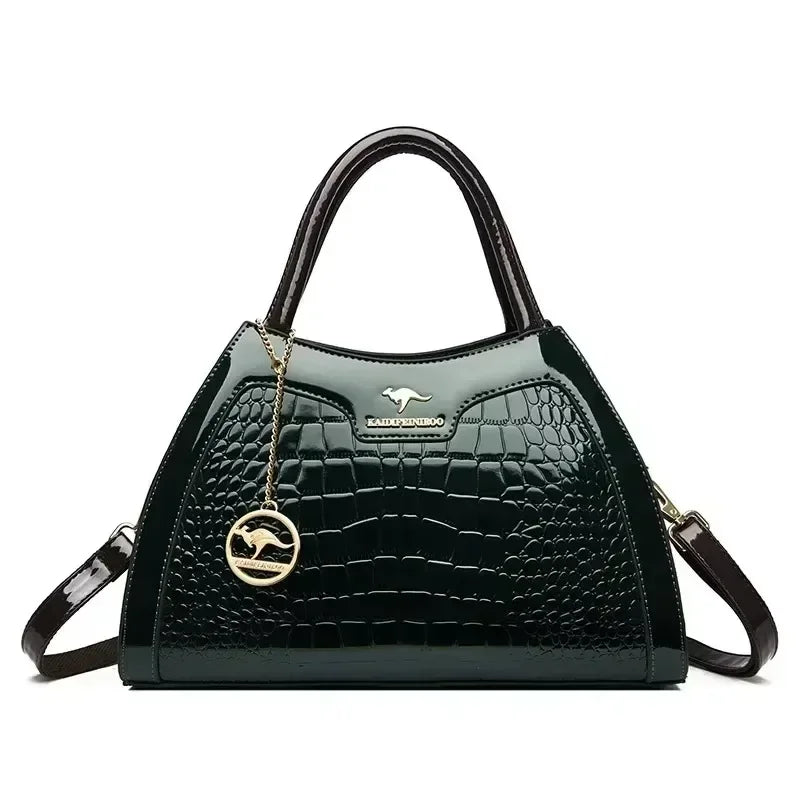 Printed Large-Capacity Tote Bag - Women's Soft Leather Shoulder & Crossbody Purse Handbags The
