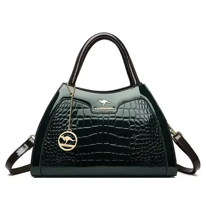 Printed Large-Capacity Tote Bag - Women's Soft Leather Shoulder & Crossbody Purse Handbags The