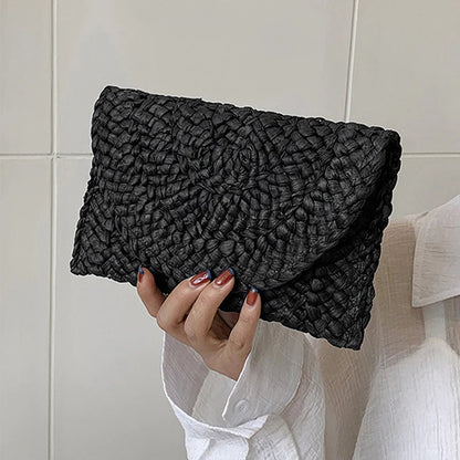 Straw Envelope Clutch - Women's Handmade Summer Purse for Beach & Vacation Handbags The