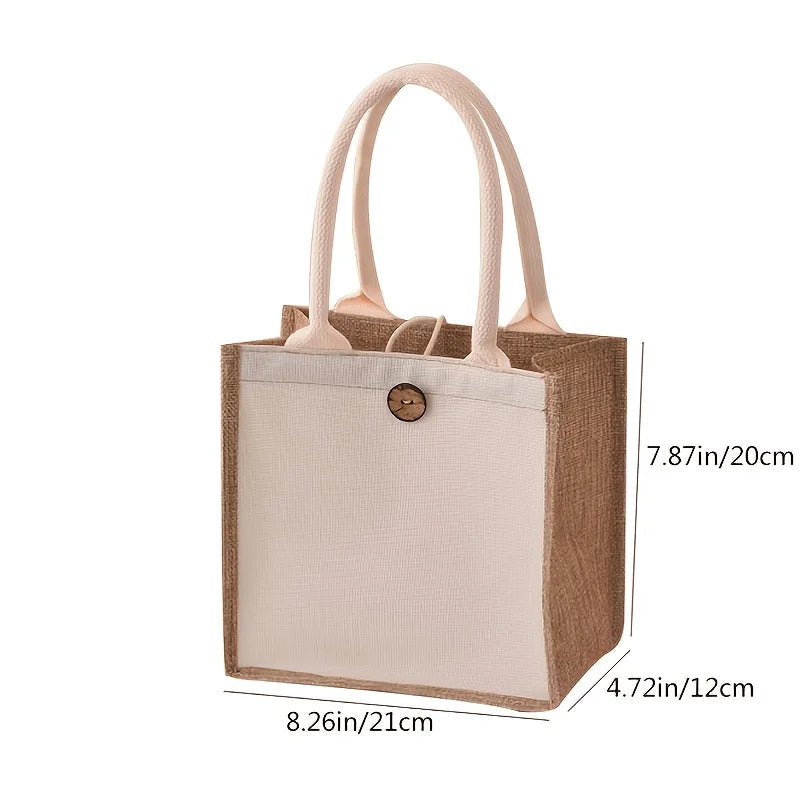 Minimalist Vertical Tote Bag - Lightweight Plain-Color Shopping & Gift Carryall Handbags The