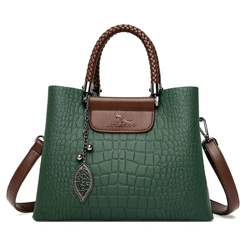 Vintage PU Leather Tote - Women's Large-Capacity Shoulder Bag for Daily Wear Handbags The