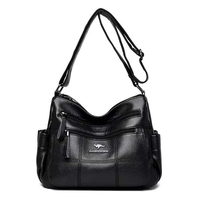 Vintage PU Leather Tote - Women's Large-Capacity Shoulder Bag for Daily Wear Handbags The