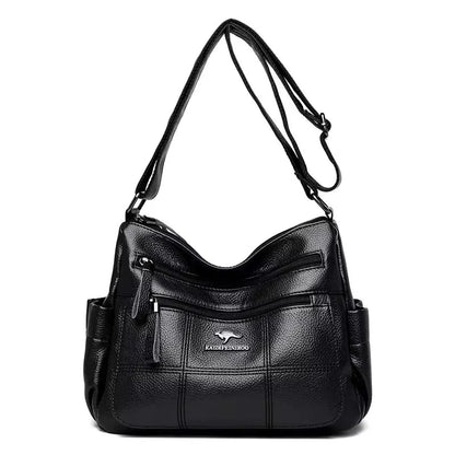 Vintage PU Leather Tote - Women's Large-Capacity Shoulder Bag for Daily Wear Handbags The