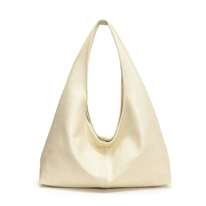 Oversized Hobo Shopper Bag - Women's Soft PU Leather Shoulder & Crossbody Tote Handbags The