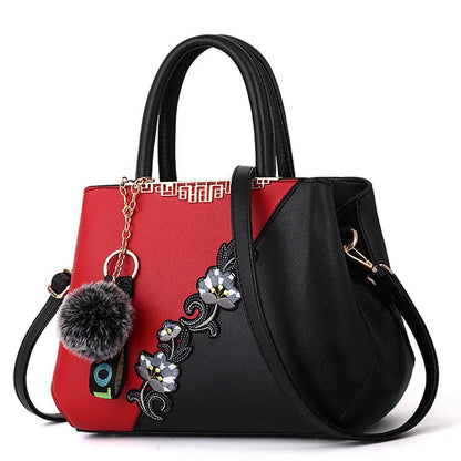 Embroidered Messenger Bag - Women's Floral Shoulder Purse for Daily Styling Handbags The