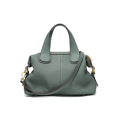 Retro Cow Leather Shoulder Bag - Women's Large-Capacity Genuine Leather Crossbody Handbags The