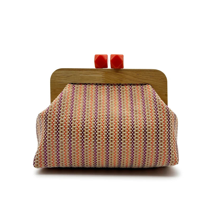 Striped PP Straw Shell Bag - Women's Summer Crossbody Purse for Beach Days Handbags The