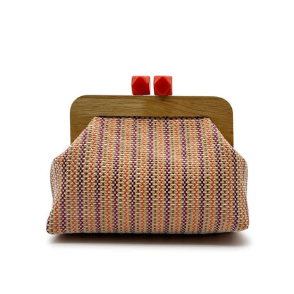 Striped PP Straw Shell Bag - Women's Summer Crossbody Purse for Beach Days Handbags The