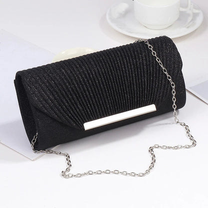 Elegant Chain Dinner Clutch - Women's Bridal & Bridesmaid Evening Bag Handbags The
