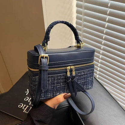 Lightweight Square Box Crossbody Bag - Women's Portable Everyday Handbag Handbags The