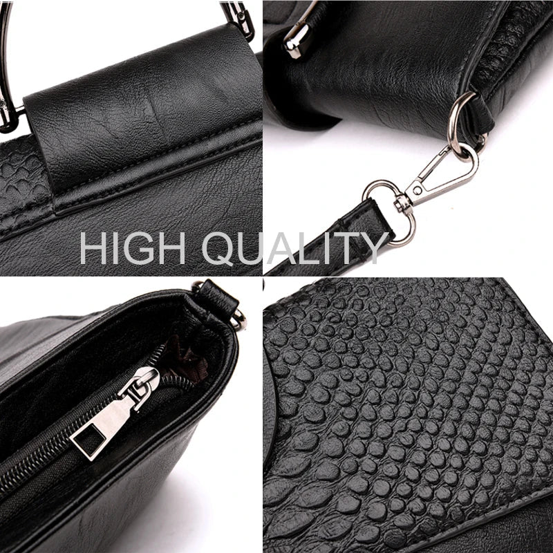 Alligator Pattern Day Clutch - Women's Crossbody Handbag for Daily & Evening Wear Handbags The