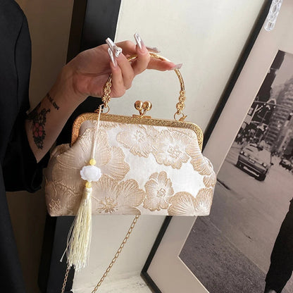 Chinese Embroidered Evening Bag - Women's Elegant Shoulder Purse for Weddings Handbags The