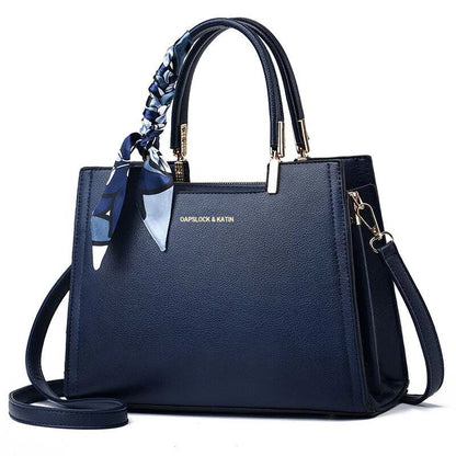 Solid Color Tote Handbag - Women's Large-Capacity Crossbody Purse for Commuting Handbags The